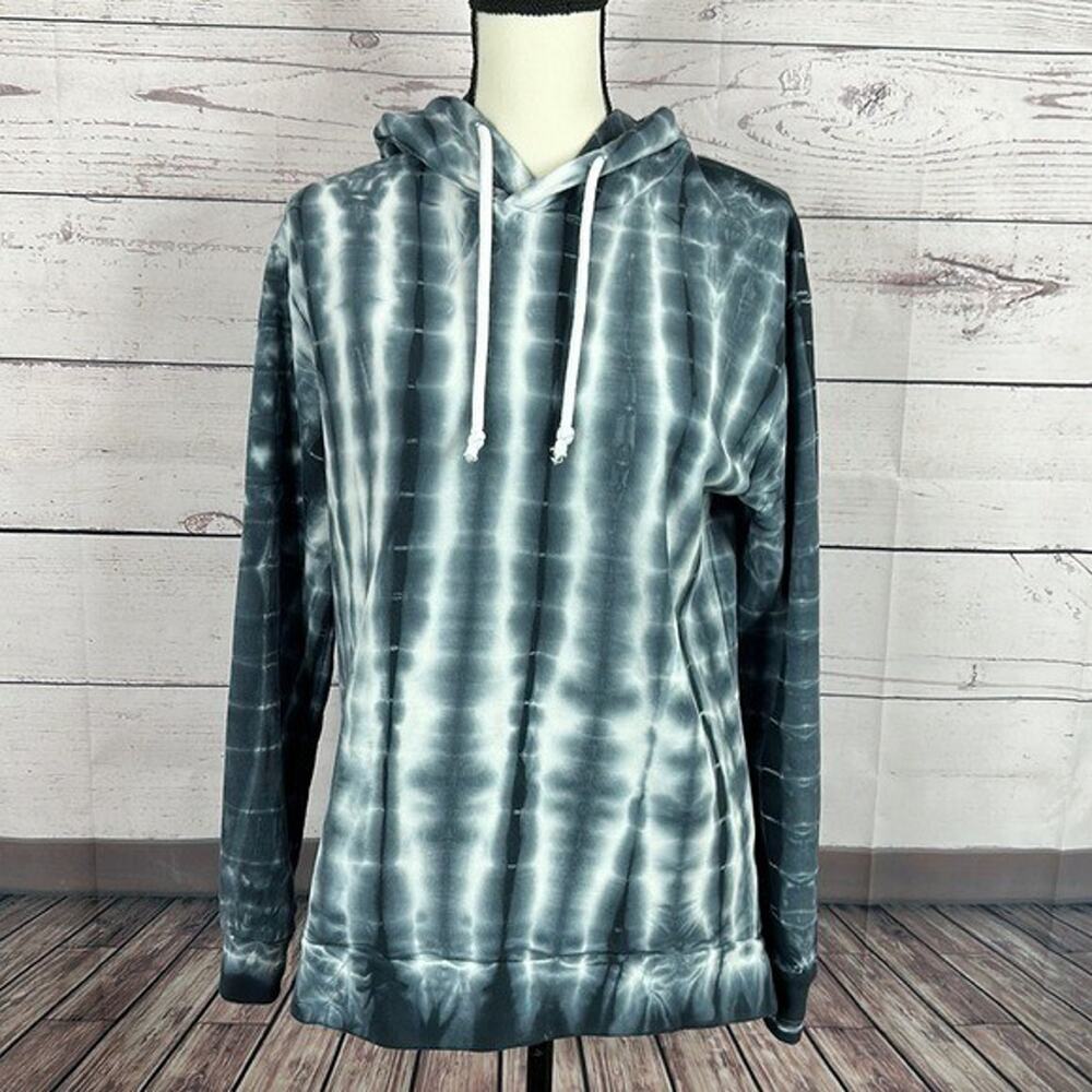 Chaser Sweatshirt Womens‎ Medium Blue Tie Dye Pull Over Oversized Hooded Sorona - Picture 2 of 11